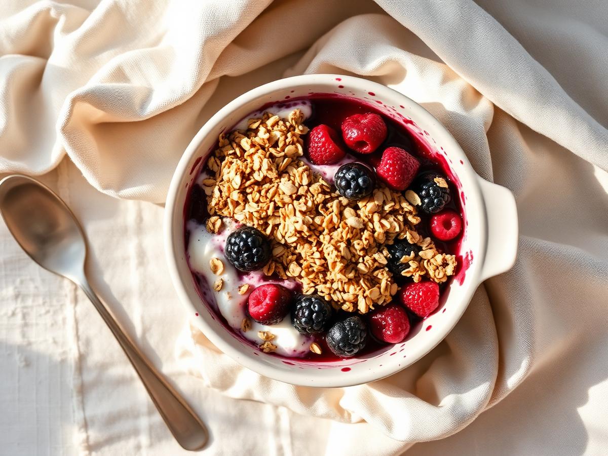 Greek Yogurt Berry Crumble